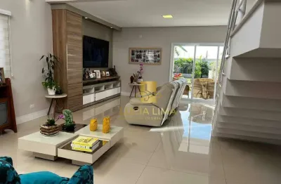 Seu refúgio perfeito! sobrado com espaço gourmet, 4 suítes à venda, 366 m² por r$ 3.300.000 - condomínio reserva do paratehy - são josé dos campos/sp