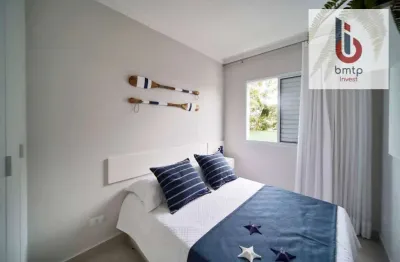 Apartamento com 2 dormitórios à venda, 42 m² por r$ 370.000,00 - chácara vista linda - bertioga/sp