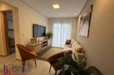 Apartamento com 2 dormitórios à venda, 58 m² por r$ 286.000,00 - chácara vista linda - bertioga/sp