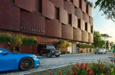 Experimente o luxo do residencial riverside 01 a apenas 300m do mar, apartamento na planta