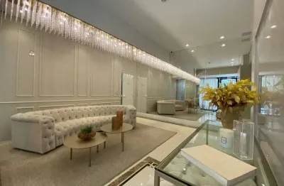 Luxuoso apto mobiliado com 4 suítes e sacada gourmet no cambirela – meia praia