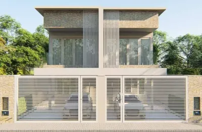 Casa moderna com 3 dormitórios e área gourmet no alto são bento