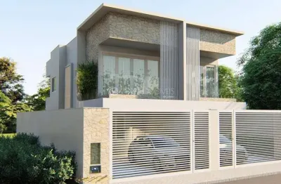 Casa moderna com 3 dormitórios e área gourmet no alto são bento