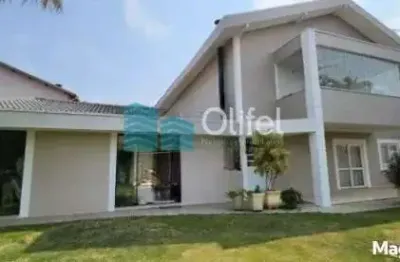Lindo sobrado em condomínio com ótima localização e segurança 24 horas, 640 m² de terreno com 360 m² de construção, 4 dormitórios sendo 2 suítes e uma com hidromassagem e closet, 2 salas, lavabo, ampl