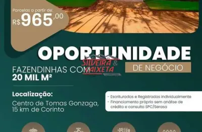 Terreno à venda no tomás gonzaga, curvelo  por r$ 160.000