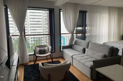 Apartamento com 1 quarto para alugar na Avenida Jurucê, 194, Moema, São Paulo por R$ 6.000