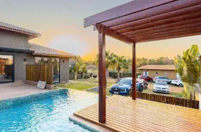 Rancho com 4 dormitórios à venda, 533 m² por r$ 2.900.000 - condomínio terra da barra - mendonça/sp