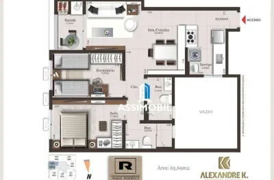 Apartamento com 2 dormitórios à venda, 65 m² por r$ 650.000,00 - cidade universitária pedra branca - palhoça/sc
