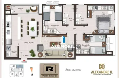 Apartamento com 3 dormitórios à venda, 91 m² por r$ 880.000,00 - pedra branca - palhoça/sc