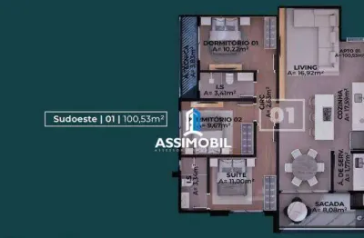 Apartamento com 3 quartos à venda na Rua Najla Carone Guedert, Pagani, Palhoça