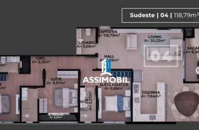Apartamento com 3 quartos à venda na Rua Najla Carone Guedert, Pagani, Palhoça