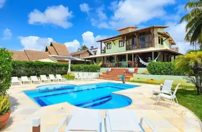 Condomínio canto do sol-jacuípe - casa duplex com 6 suítes na praia de guarajuba