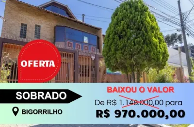 Sobrado com 3 quartos  à venda, 245.00 m2 por r$970000.00  - bigorrilho - curitiba/pr