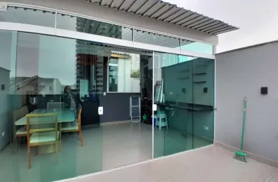 Cobertura para venda em santo andré, vila assunção, 2 dormitórios, 1 suíte, 2 banheiros, 2 vagas