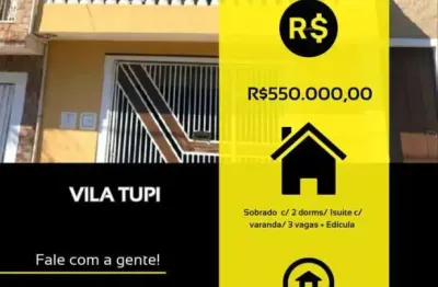 Sobrado c/ edícula / 2dorms / 1 suíte c/ sacada / 3vagas de garagem - vila tupi , várzea paulista- sp