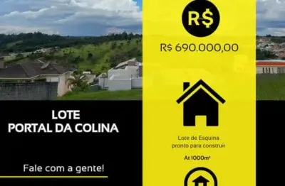 Lote com 1000m²  de esquina. loc. portal da colina, jundiaí-sp