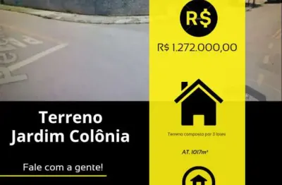 Terreno murado de 1.017m² composto por  3 lotes. loc. jd. colônia jundiaí-sp.