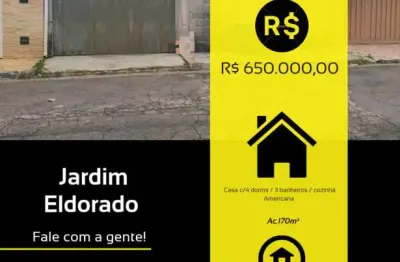 Casa 4 dorms / 1 suíte /cozinha americana /6 vagas. loc. jardim eldorado, jundiaí-sp