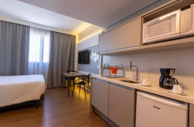 Stay batel - studio 36 m²,em região privilegiada, pronto para morar