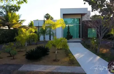 Casa térrea à venda no aldeia do vale com 4 suítes, vista definitiva e lazer completo