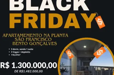 Apartamento à venda, 3 quartos, 3 vagas, planalto - bento gonçalves/rs