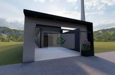 Casa nova com 2 dormitórios suíte à venda, 65 m² por r$ 350.000 - golfinho - caraguatatuba/sp