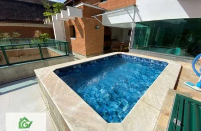 Cobertura com 4 dormitórios à venda, 226 m² por r$ 1.350.000,00 - prainha - caraguatatuba/sp