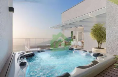 Cobertura com 4 dormitórios à venda, 212 m² por r$ 1.738.400,00 - aruan - caraguatatuba/sp