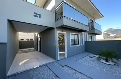 Casa em condomínio fechado com 2 quartos à venda na rua osvaldo bossolan, nova palhoça, palhoça, 80 m2 por r$ 500.000