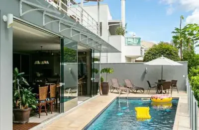 Casa em condomínio fechado com 4 quartos à venda na rua dos carijós, córrego grande, florianópolis, 393 m2 por r$ 5.900.000