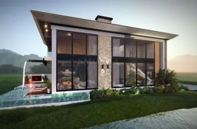 Casa em condomínio fechado com 4 quartos à venda na rua lagoinha, pedra branca, palhoça, 366 m2 por r$ 4.650.000