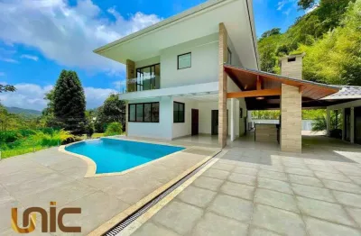 Casa com 5 dormitórios, 430 m² - venda por r$ 5.700.000,00 ou aluguel por r$ 19.416,00/mês - quebra frascos - teresópolis/rj
