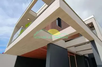 Casa á venda com arquitetura contemporânea em condomínio fechado – biguaçu, santa catarina
