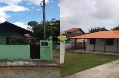 Duas casas de alvenaria, a da frente com 2 quartos e a dos fundos com 3 quartos no campeche - flori