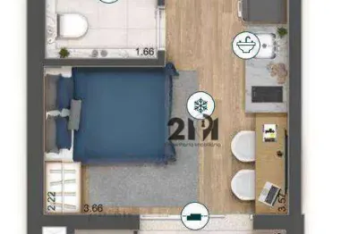 Studio com 1 dormitório à venda, 26 m² por r$ 340.000,00 - tucuruvi - são paulo/sp