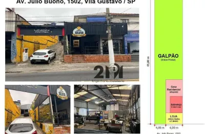Galpão à venda, 450 m² por r$ 1.480.000,00 - vila gustavo - são paulo/sp