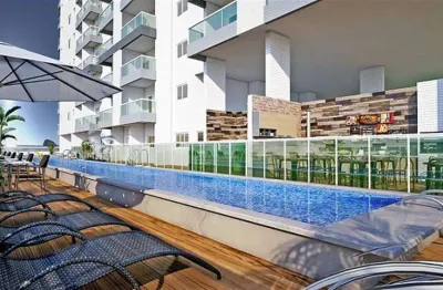 Apto de 2 dorm sendo 2 suítes, 2 vagas, frente mar, 91,54 de área útil. bairro: jardim real.