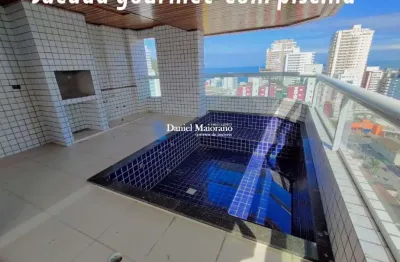 Apto de 4 dorm c/4 suítes, sacada com piscina,  próximo da praia.  205 m² de área útil. bairro; canto do forte.