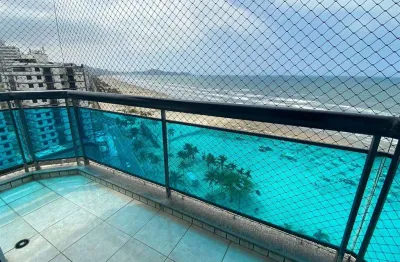 Cobertura de 3 dorm c/ 1 suíte, 3 vagas, frente mar, 233 m² de área útil. bairro: tupi.