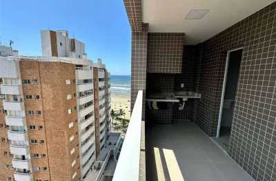 Apto de 2 dorm c/ 1 suíte, sacada, vista mar, 66,53 m² de área útil. bairro: jardim real.