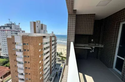 Apto de 2 dorm c/ 1 suíte, sacada, vista mar, 66,53 m² de área útil. bairro: jardim real.