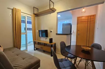 Apto garden 1 dorm, mobiliado, c/ sacada, 53,00 m²  área útil. bairro:  forte.