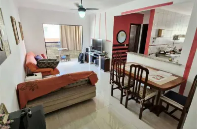 Apto de 1 dorm c/ sacada, vista mar, 55 m² de área útil. bairro: canto do forte.