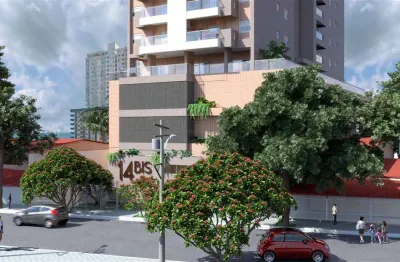 Apto de 2 dorm c/ suíte, 2 vagas, 80 metros do mar. bairro: guilhermina.