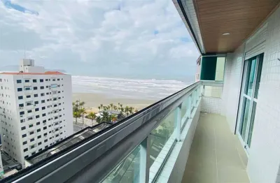 Apto 2 dorms c/ suíte, ampla vista mar, 90 m² de área útil, bairro: aviação.