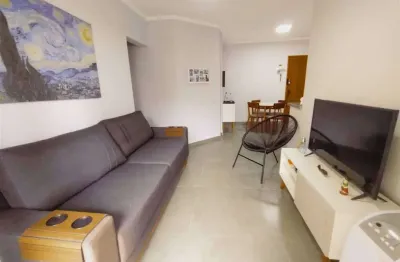 Apto de 1 dorm, 49 m² de área útil, sacada, 100 metros da praia. bairro: tupi.