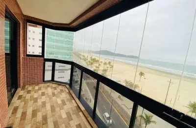 Apto de 03 dorms c/ 1 suíte, 135 m² de área útil, lavabo, frente mar. bairro: vila guilhermina.