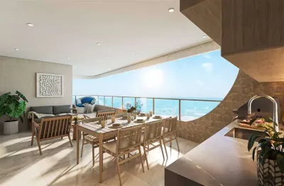 Apto de 3 dorms frente mar c/ 3 suítes, sacada gourmet, 3 vagas,171,03 m² de área útil. bairro: aviação.