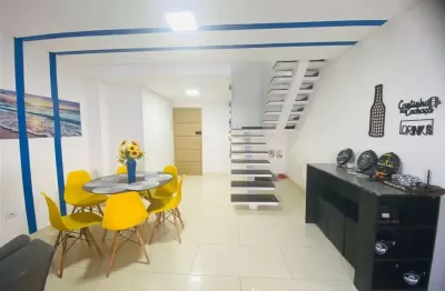 Cobertura duplex , frente mar, c/ 3 dorm sendo 3 suítes, 145 m² de área útil, mobiliada, bairro: caiçara.