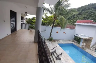 Sobrado com 6 suítes à venda, 350 m² por r$ 3.000.000,00 - guaiuba - guarujá/sp